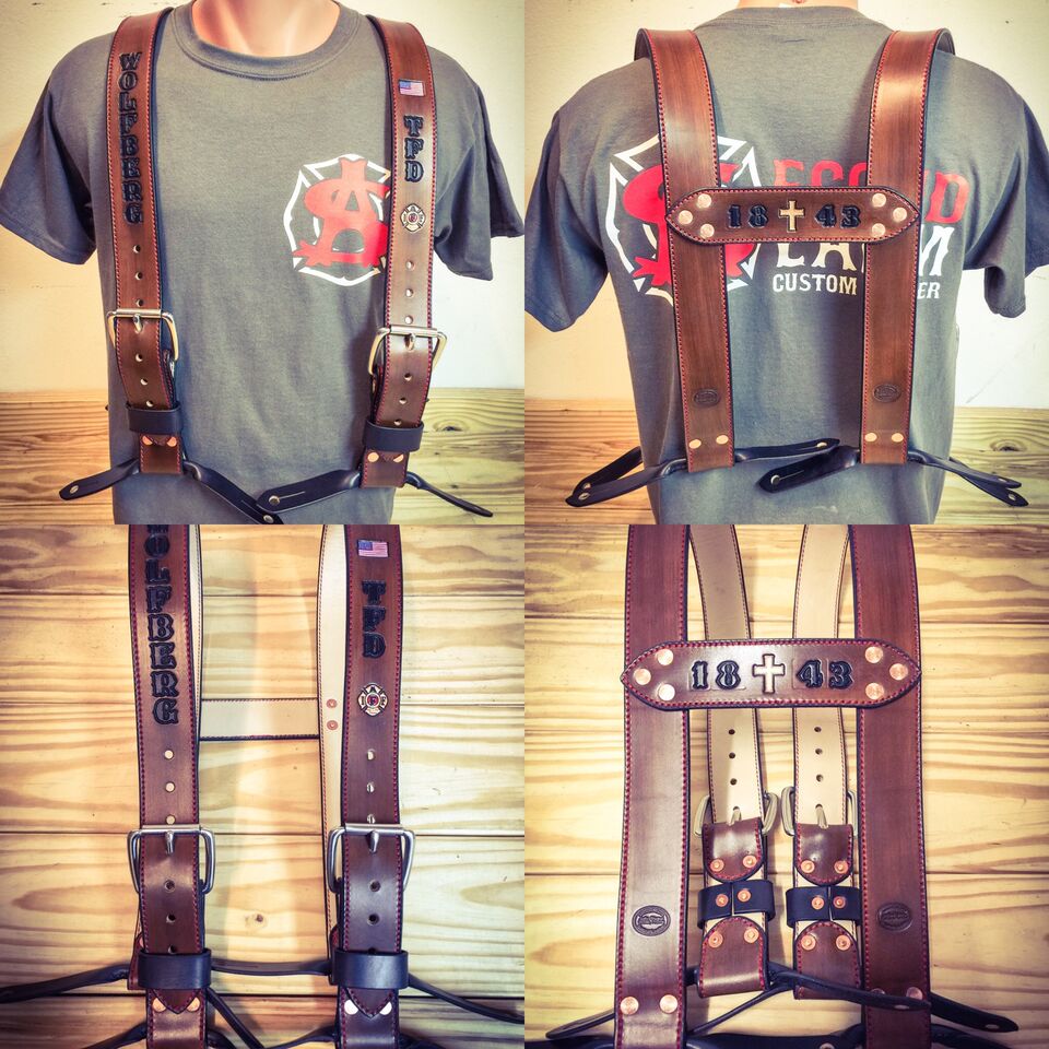 H” Style Suspenders w/ Leather Lining – Second Alarm Custom Leather